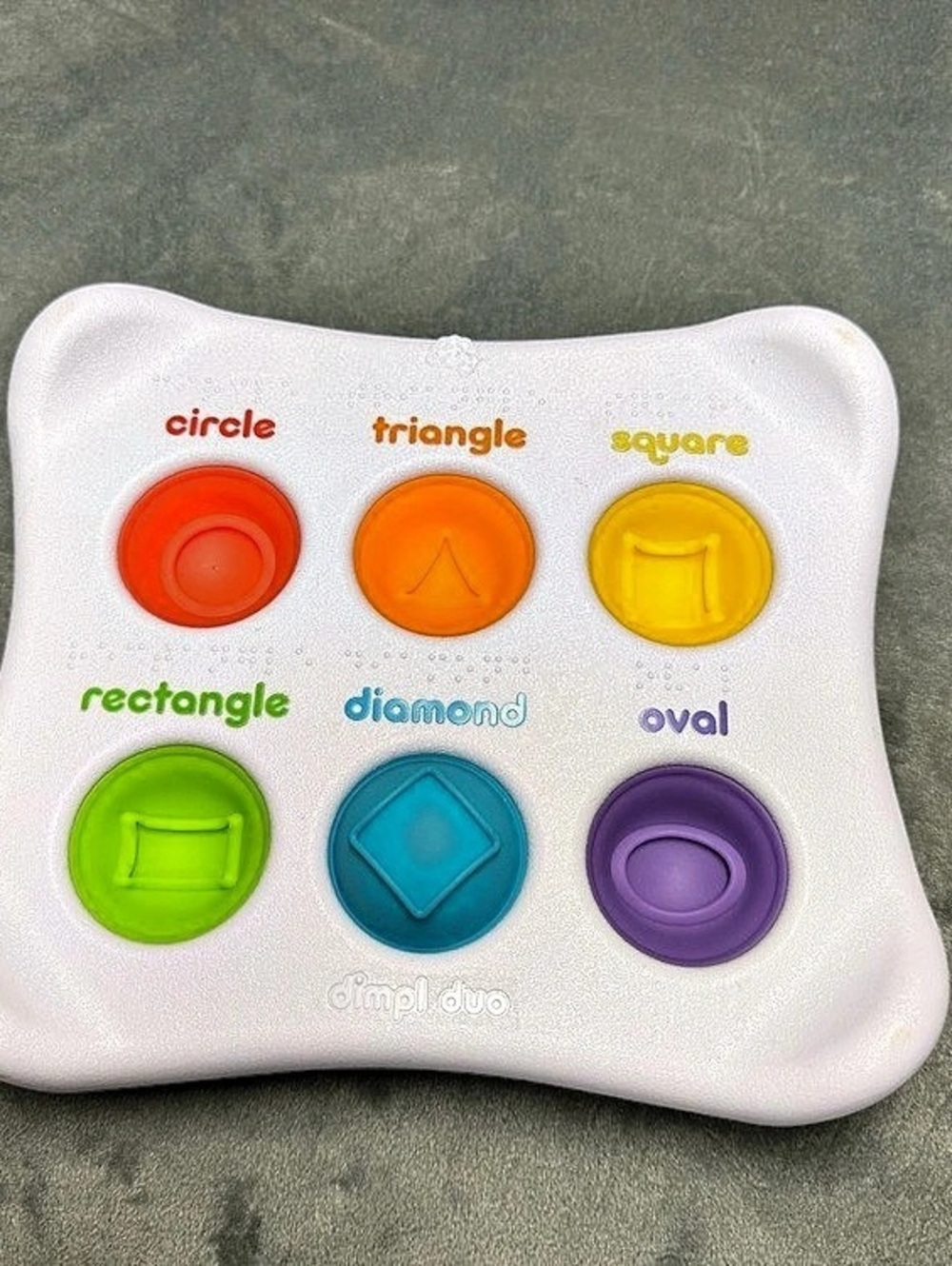 Fat Brain Toys Dimpl Duo Shape and Color Learning Toy Like New